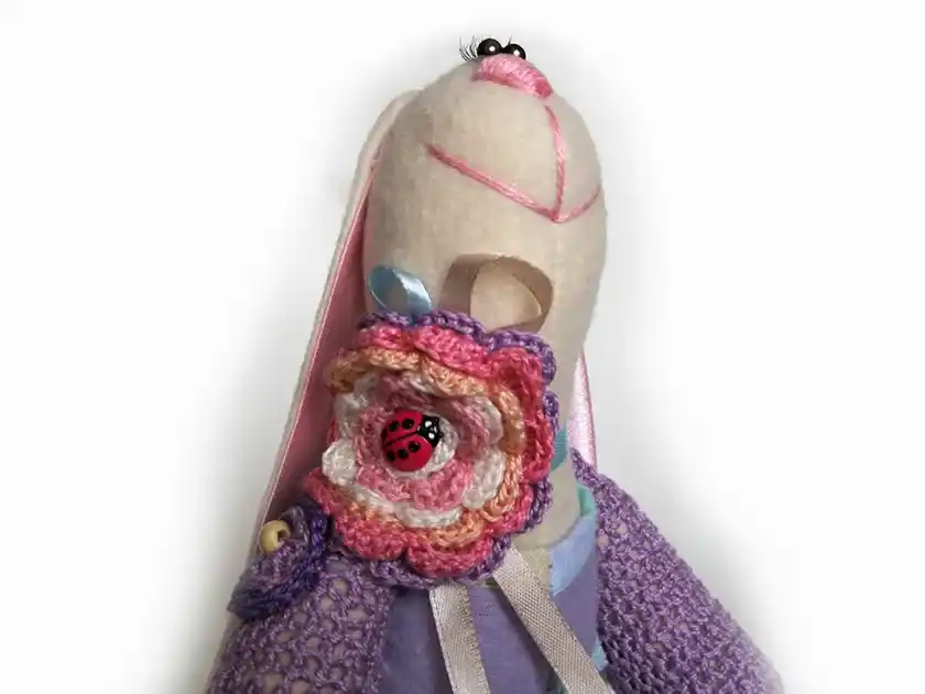 Вязаный цветок