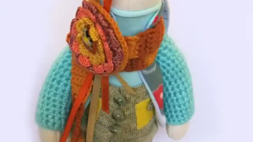 Заяц тильда с длинными ушами