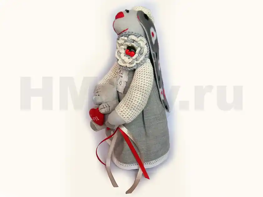 Тильда зайка с сердечком