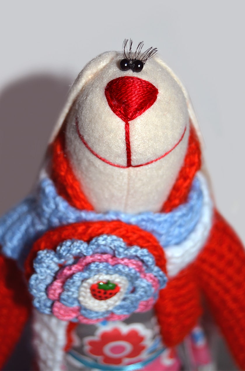 Цветочная зайка в стиле тильда