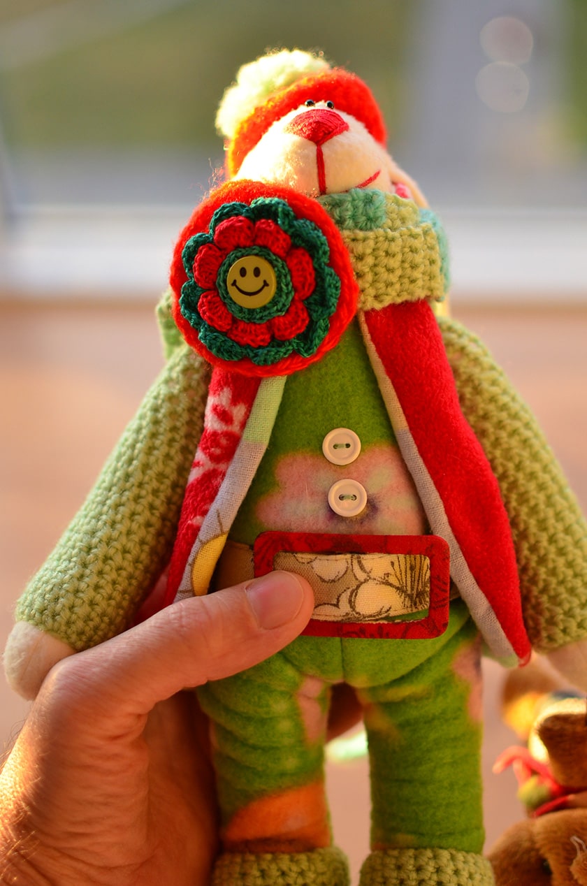 Новогодний заяц тильда интерьерный