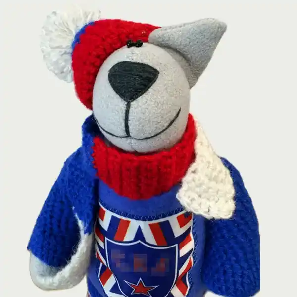 Кот Тильда "Хоккеист СКА" крупным планом