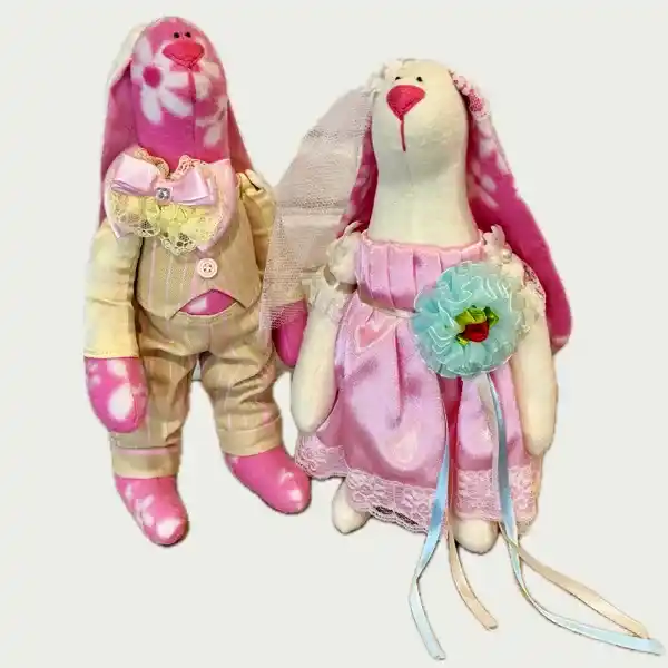 Зайцы Тильда "Свадебная пара"