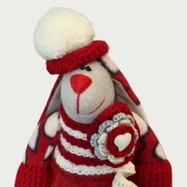 Новогодняя Зайка Тильда крупным планом