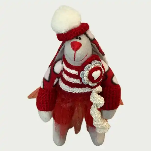 Новогодняя Зайка Тильда (вид сверху)