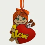 Сердечко с девочкой и собачкой